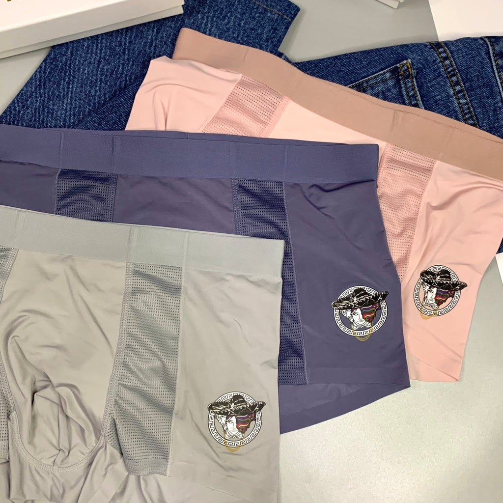 Versace Cotton Men's Boxer Briefs - 3-Piece Box