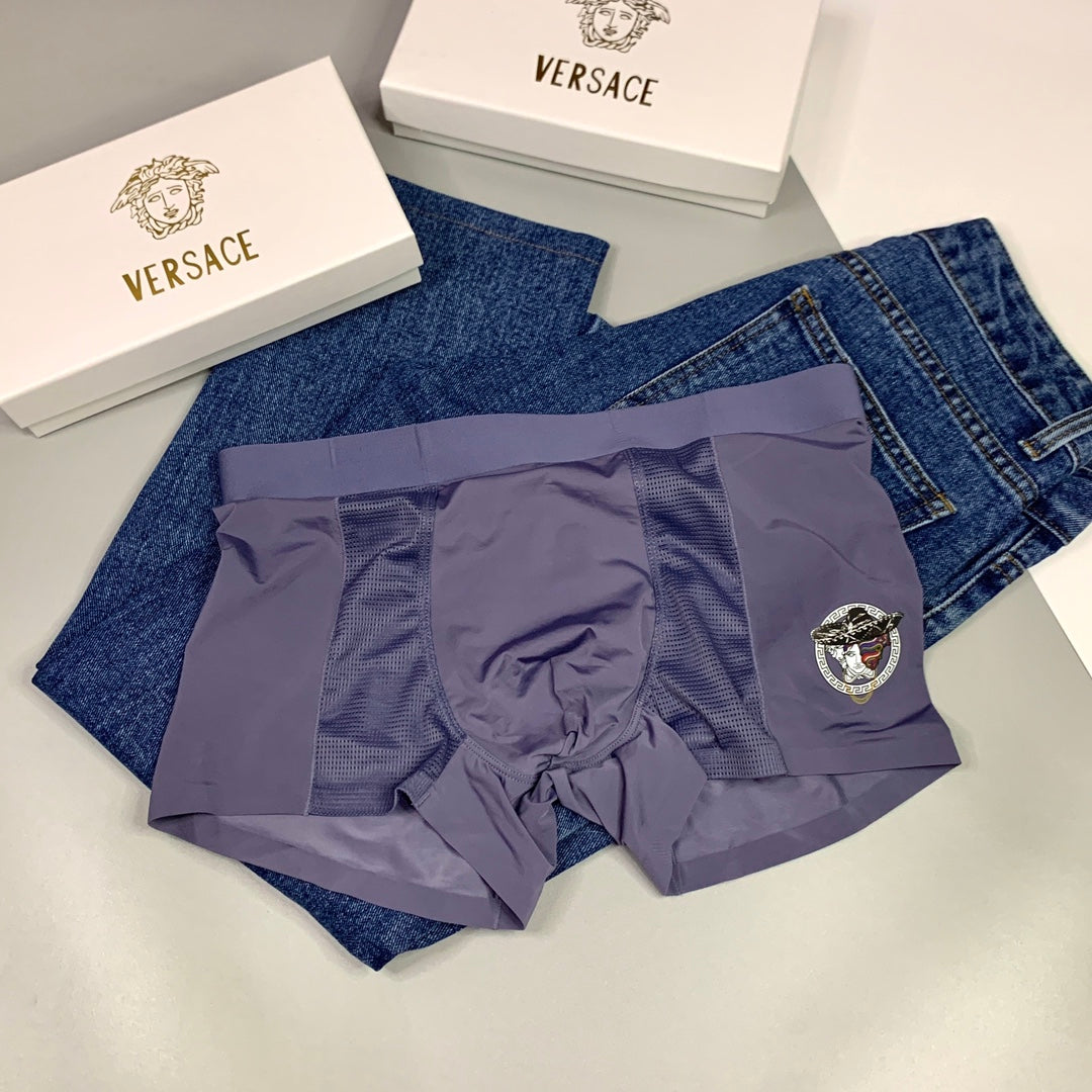 Versace Cotton Men's Boxer Briefs - 3-Piece Box