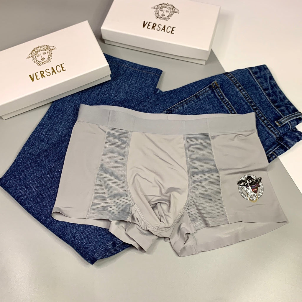 Versace Cotton Men's Boxer Briefs - 3-Piece Box