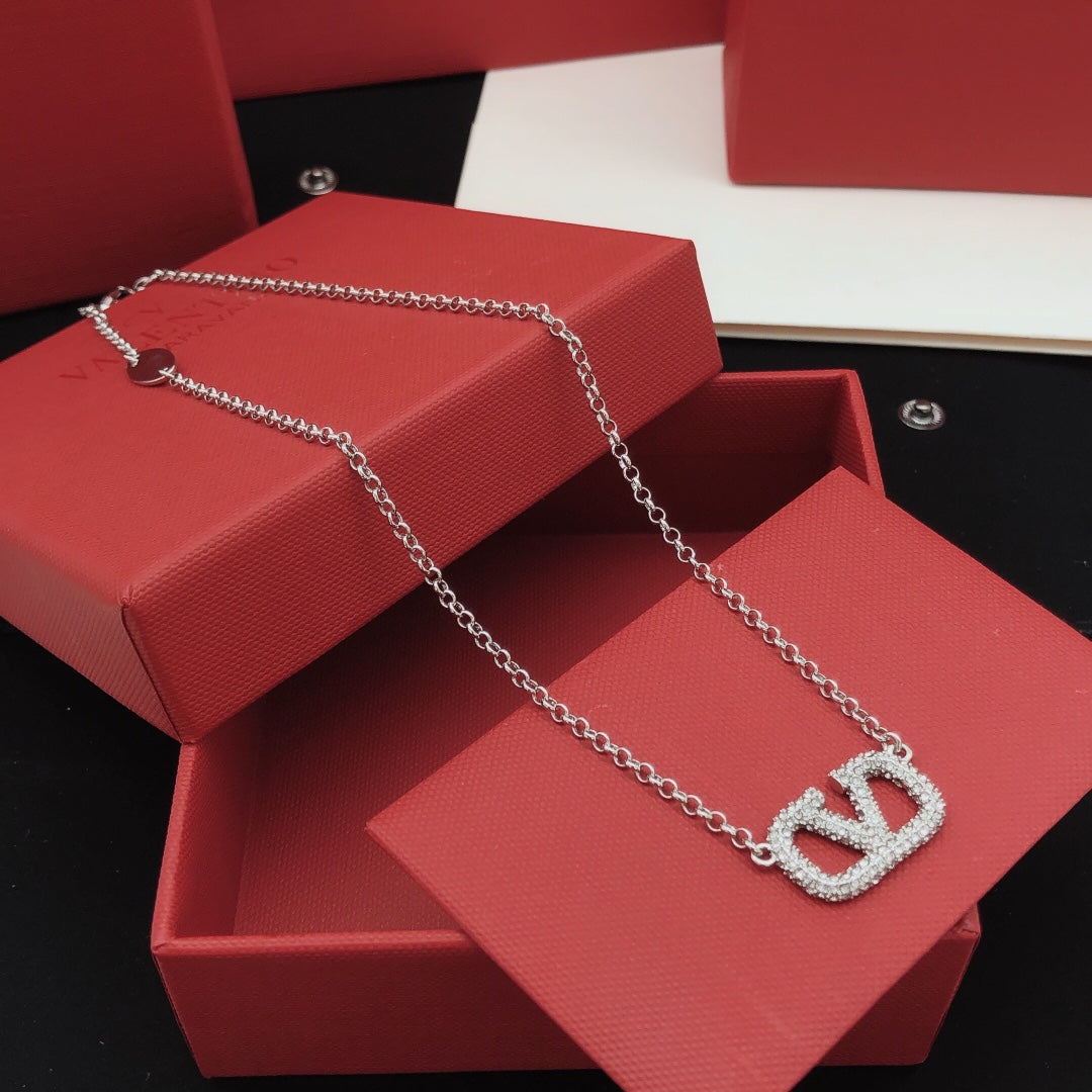 Signature Emblem Crystal-Accent Pendant Necklace – Design 04 main product view