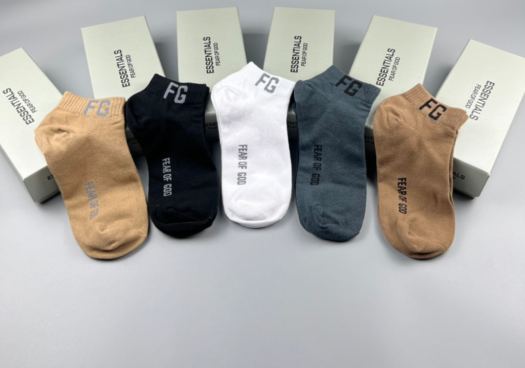 Cotton Short Socks - 5-Pair Pack