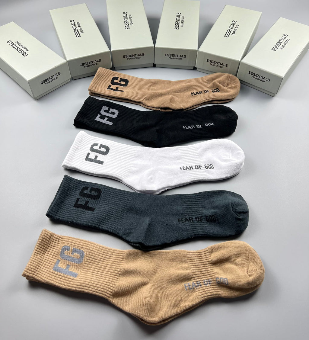 Essentials Cotton Crew Socks - 5-Pair Pack