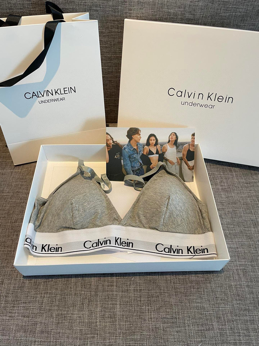 Calvin Klein Cotton Visible Colour And Waistband Details Women's Bra & Brief Set