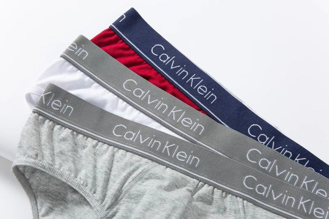 Calvin Klein Contrast Logo Waistbands Men's Briefs - 3-Piece Box