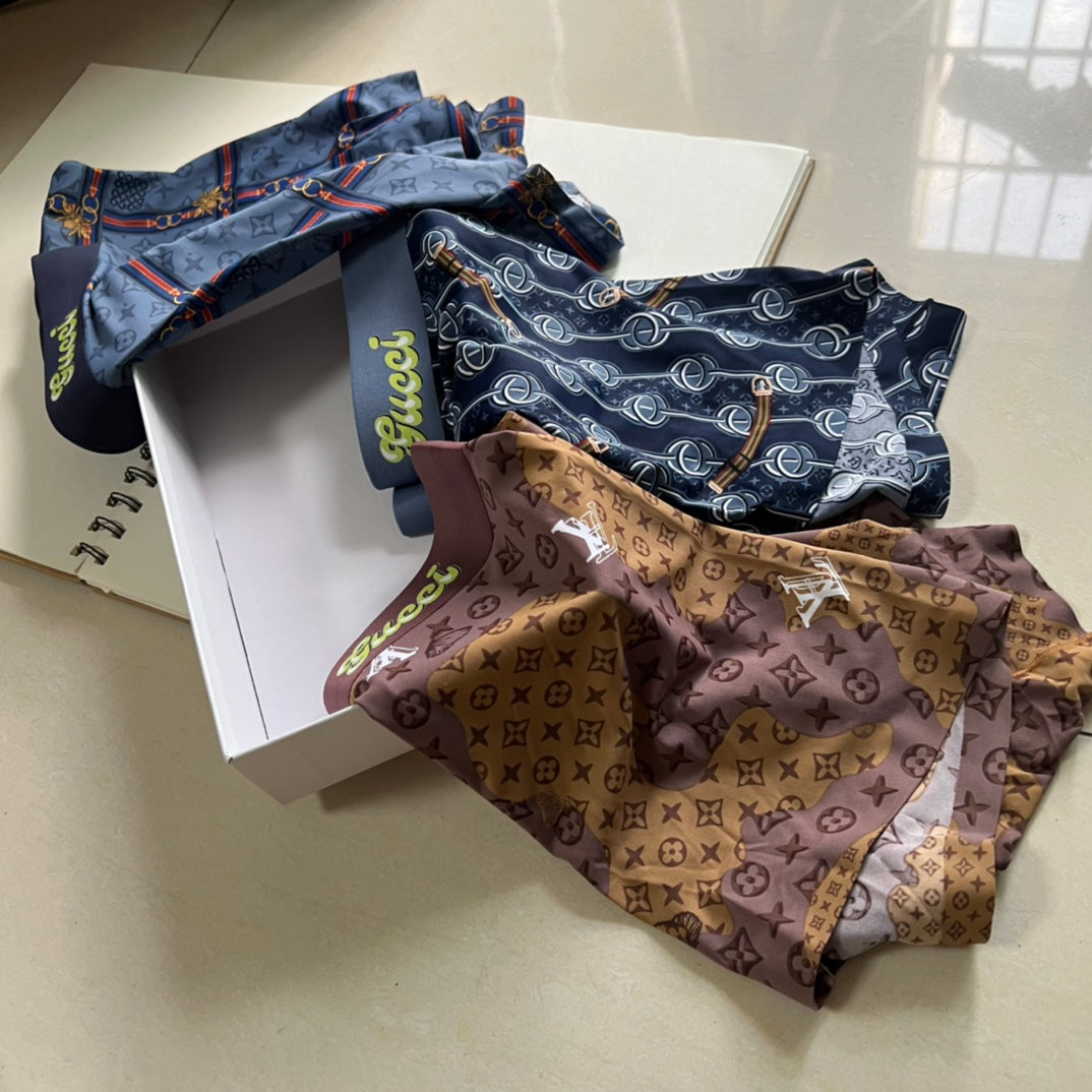 Gucci Polyester Blend Men's Boxer Briefs - 3-Piece Box
