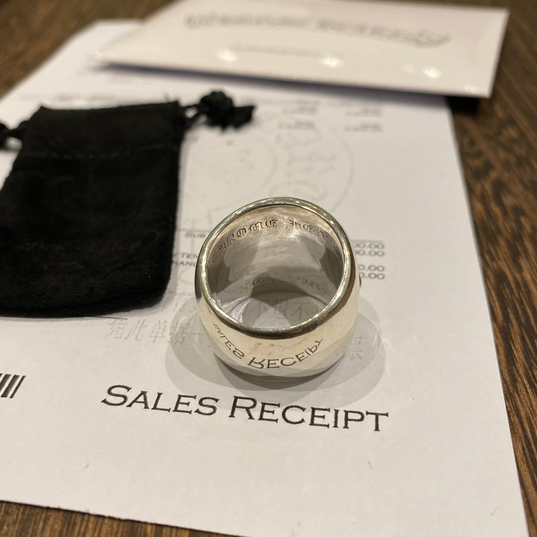 Gothic Emblem Statement Ring in Metal-Tone – Design 06 styled product view