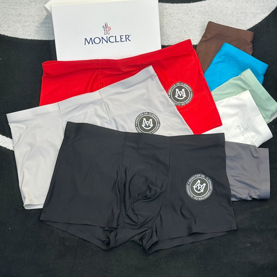 Moncler Visible Colour, Waistband And Emblem Details Men's Boxer Briefs - 3-Piece Box