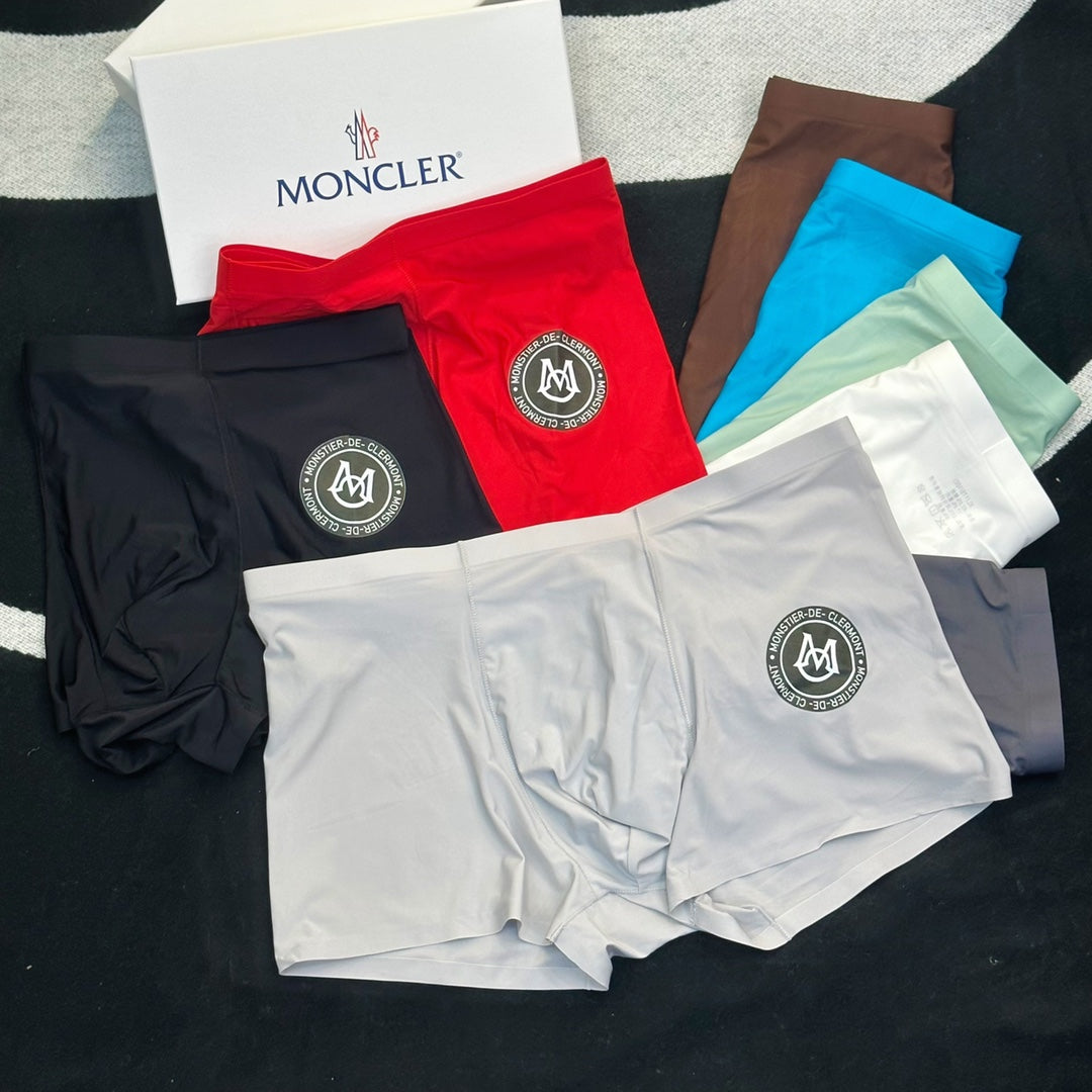 Moncler Visible Colour, Waistband And Emblem Details Men's Boxer Briefs - 3-Piece Box