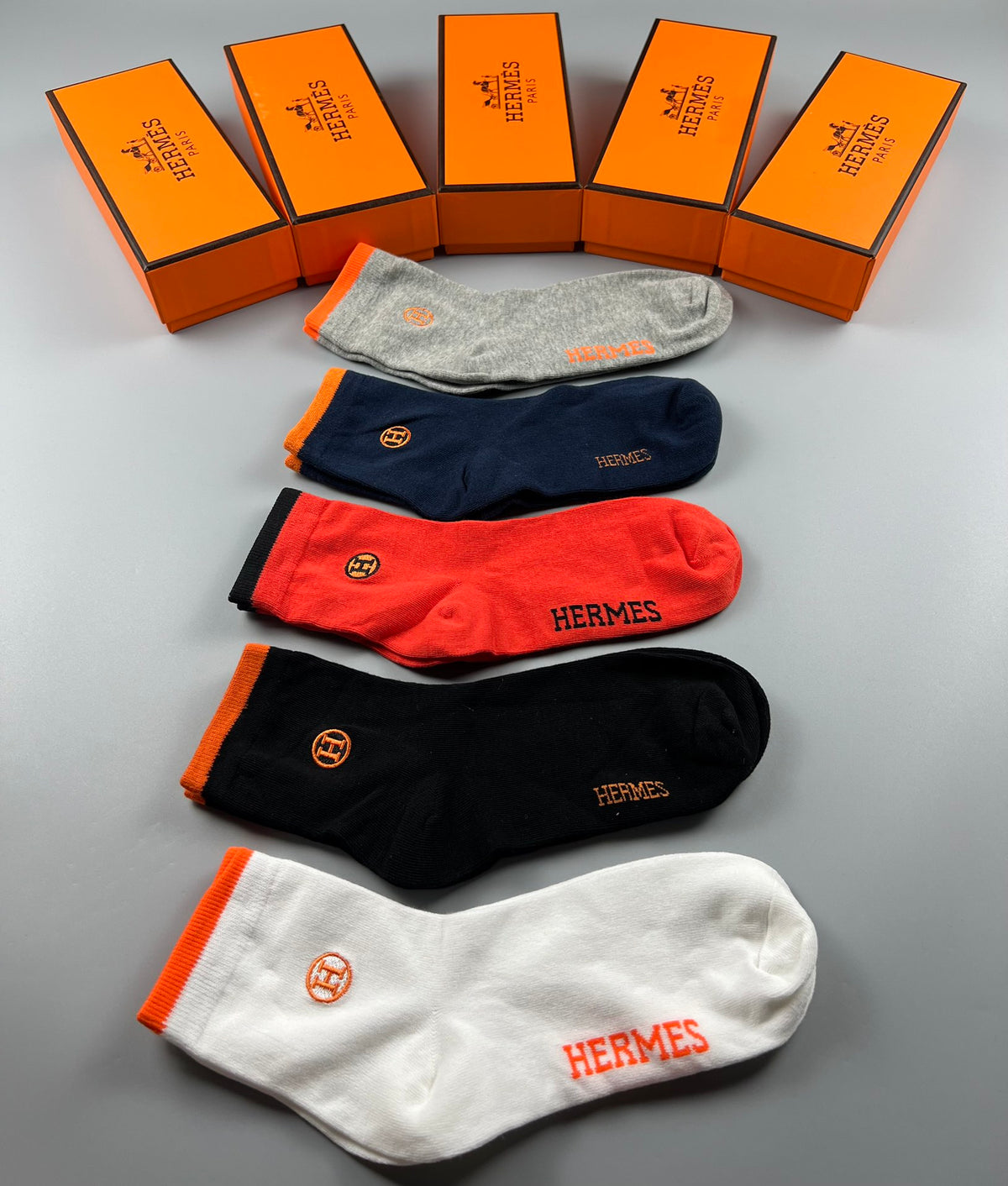 Hermes Cotton Short Socks - 5-Pair Pack