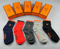 Hermes Cotton Crew Socks - 5-Pair Pack