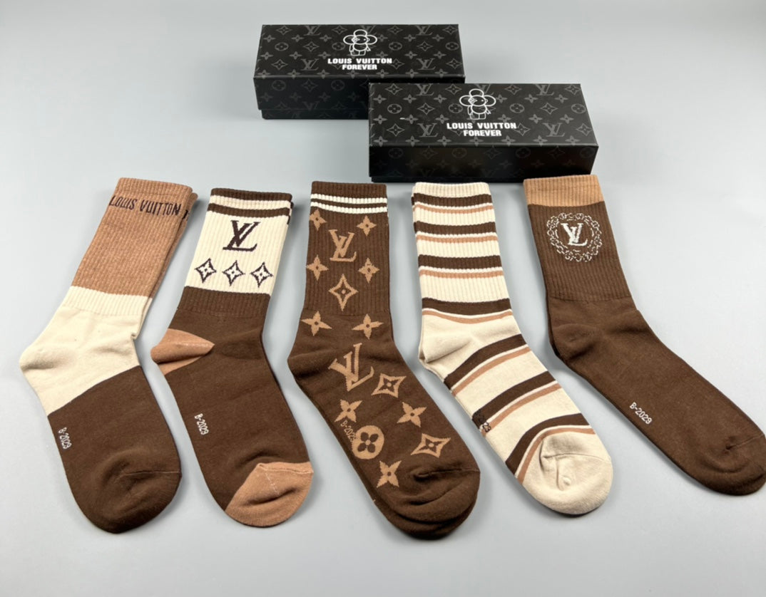 Louis Vuitton Cotton Short Socks - 5-Pair Pack