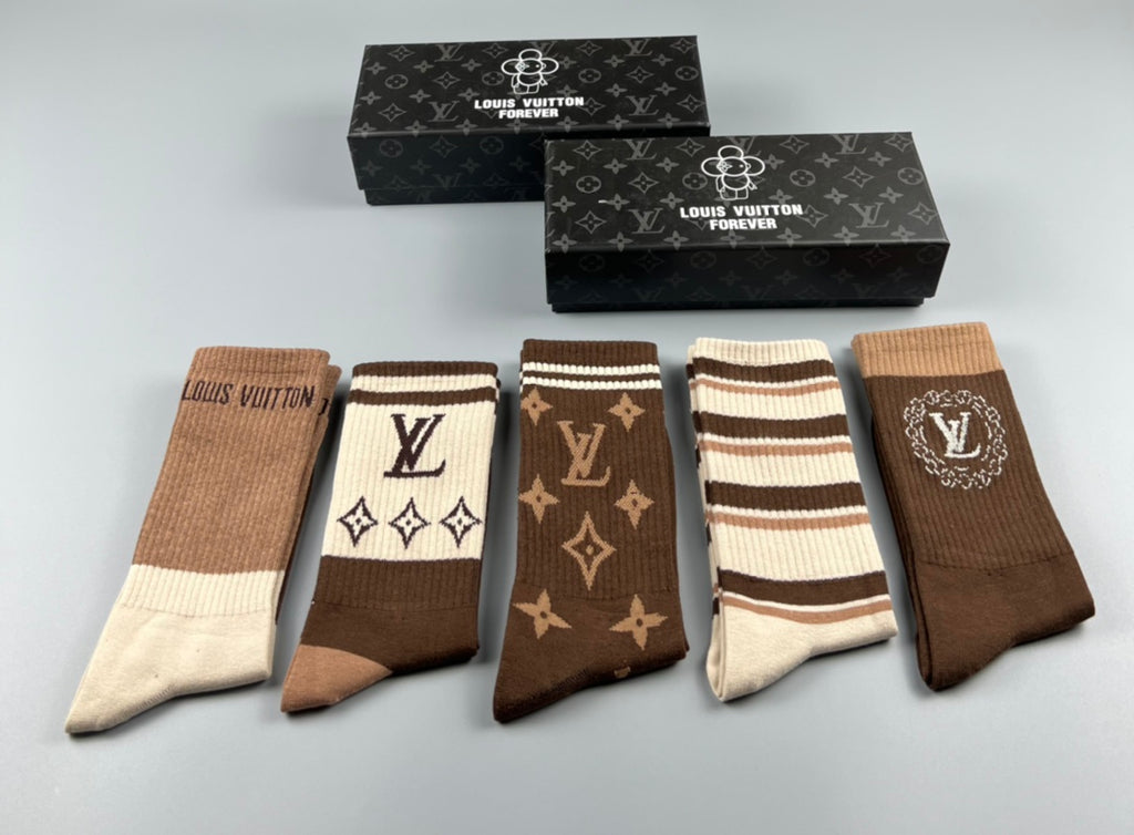 Louis Vuitton Cotton Short Socks - 5-Pair Pack