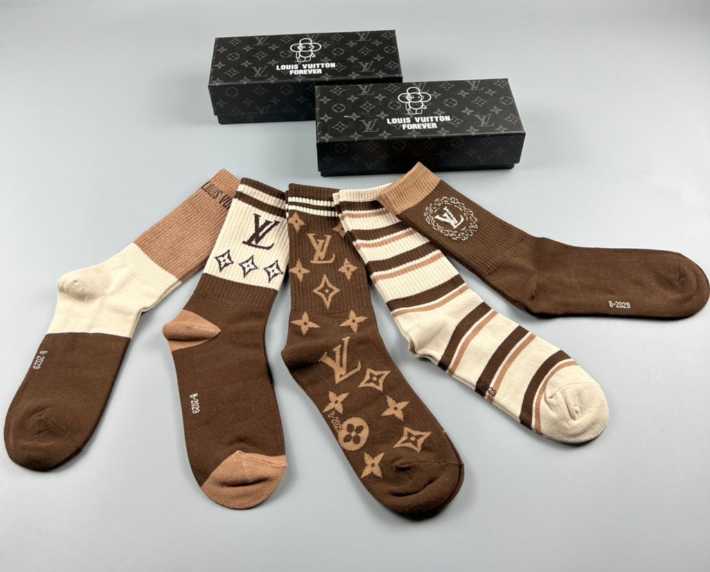Louis Vuitton Cotton Short Socks - 5-Pair Pack