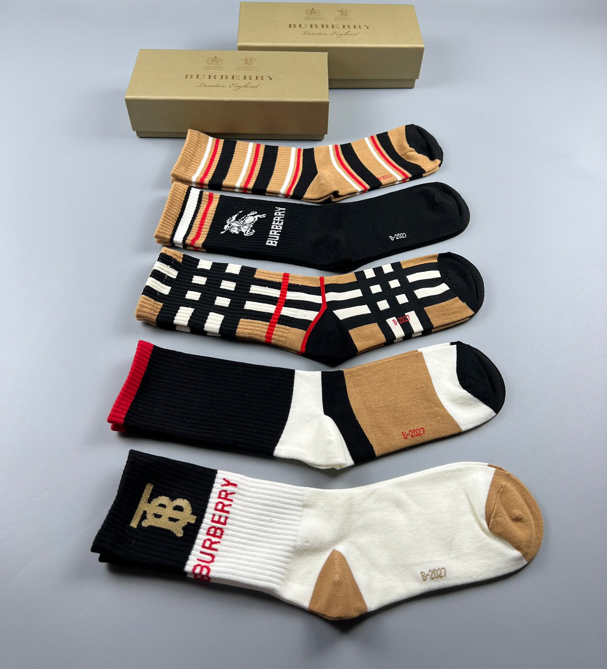 Burberry Cotton Men's Boxer Briefs - 5-Piece Box