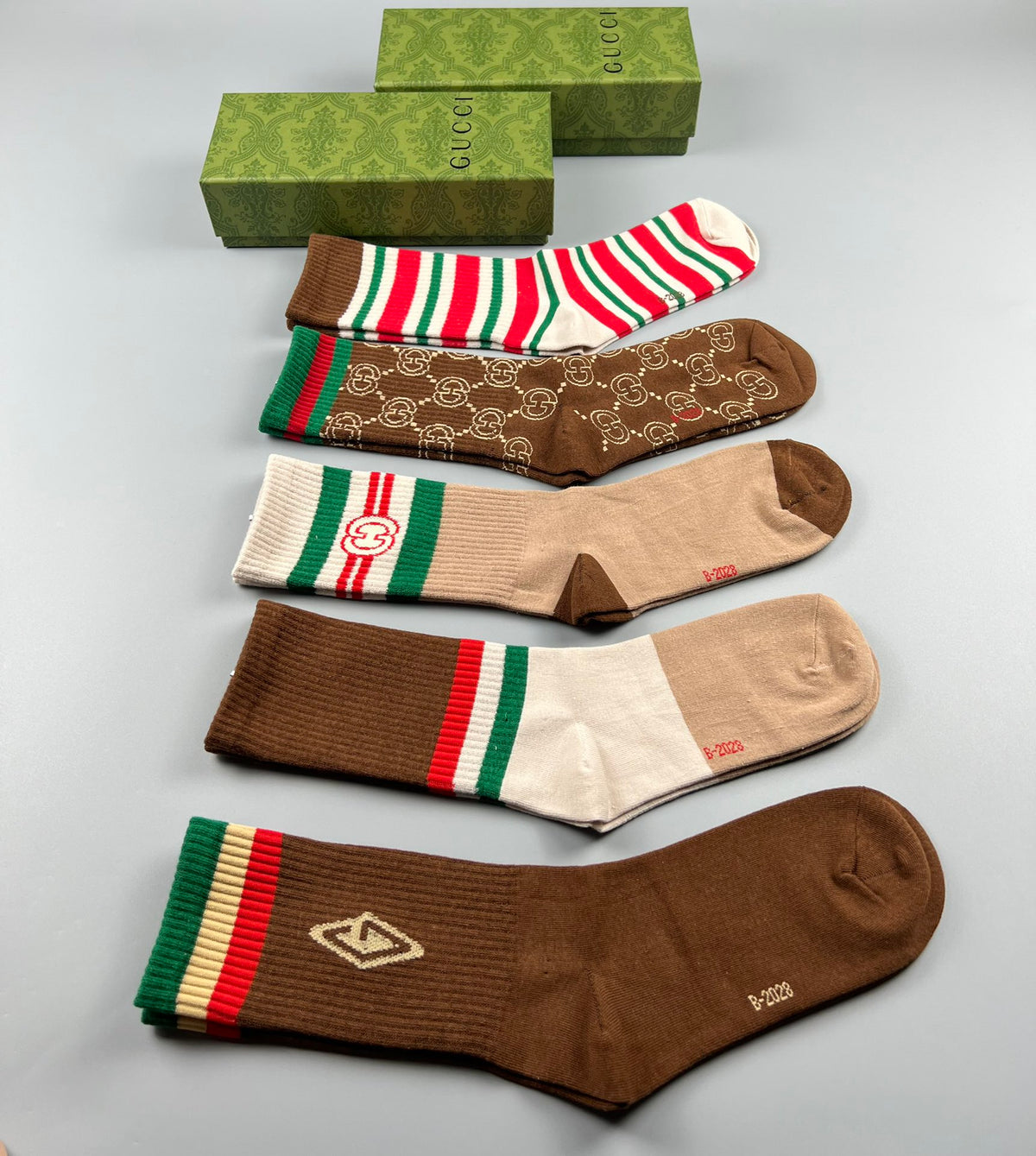 Gucci Cotton Crew Socks - 5-Pair Pack