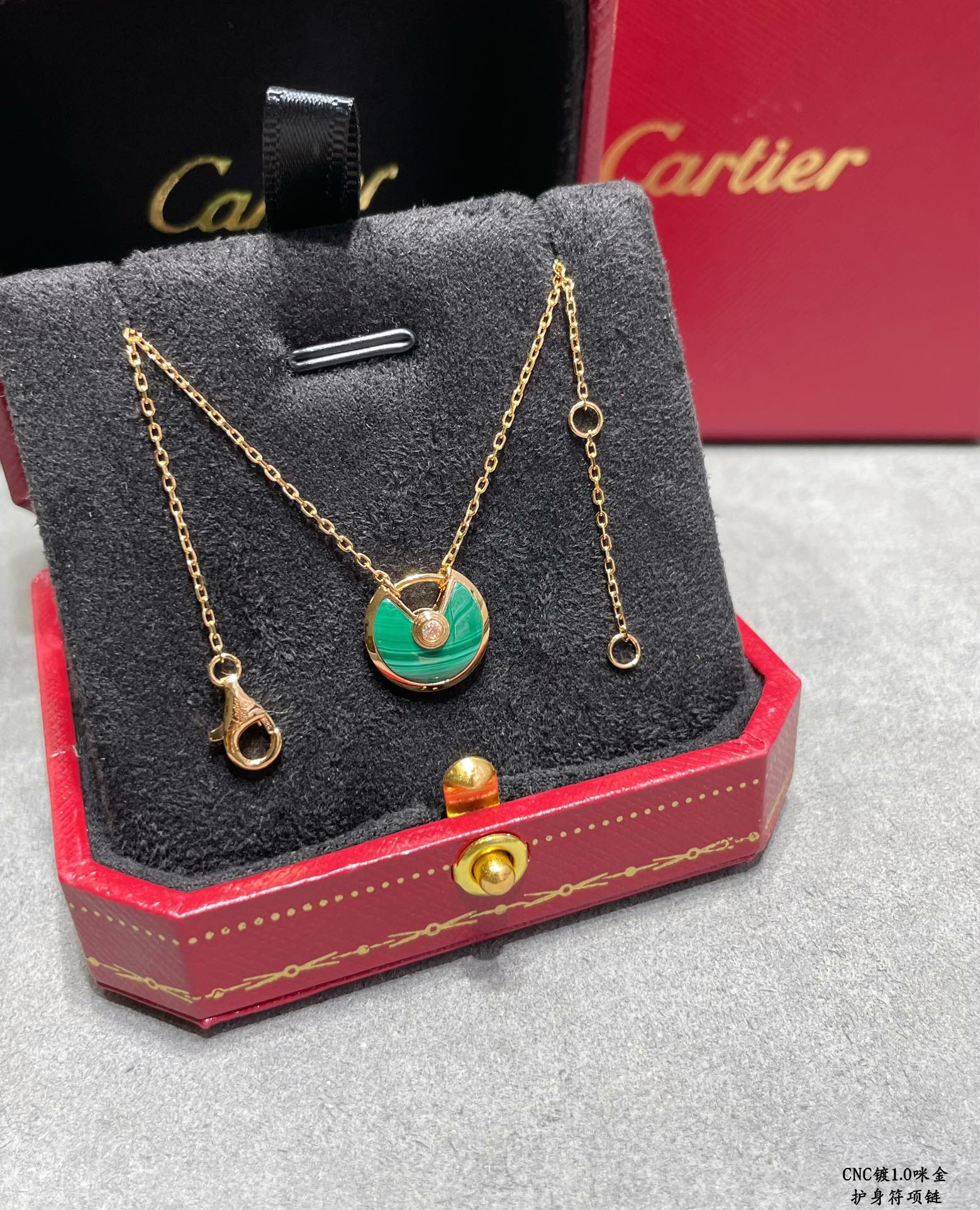Lock Motif Pendant Necklace in Gold-Tone close-up detail