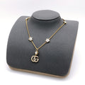 Geometric Emblem Pendant Necklace in Gold-Tone – Design 007 main product view