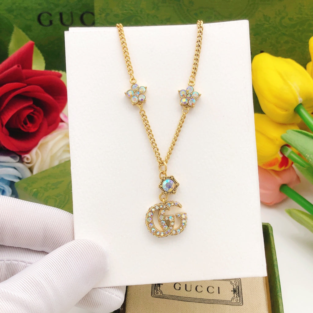 Geometric Emblem Pendant Necklace in Gold-Tone – Design 007 styled product view