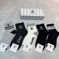 Chanel Cotton Crew Socks - 5-Pair Pack