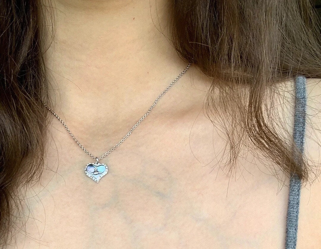 Orb Pendant Necklace in Silver-Tone – Silver Detail front product view