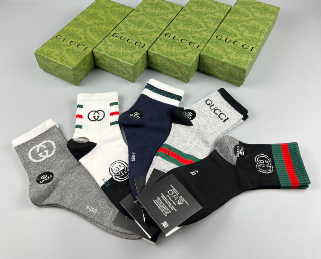 Gucci Cotton Short Socks - 5-Pair Pack