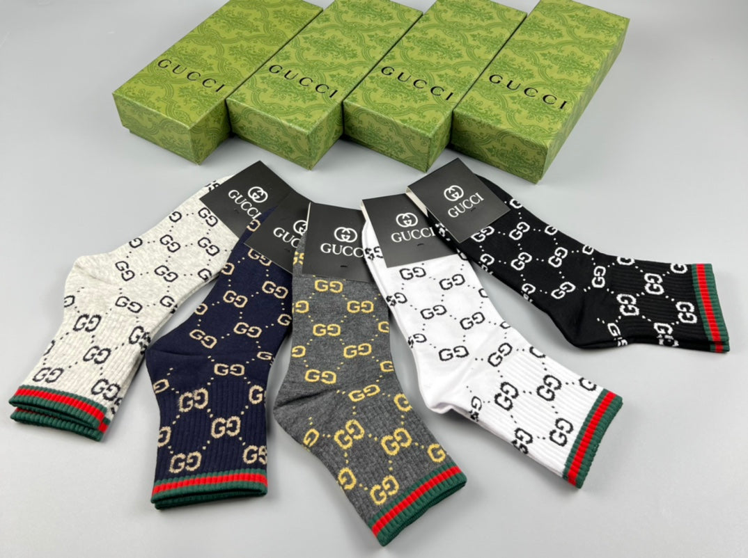 Gucci Cotton Short Socks - 5-Pair Pack