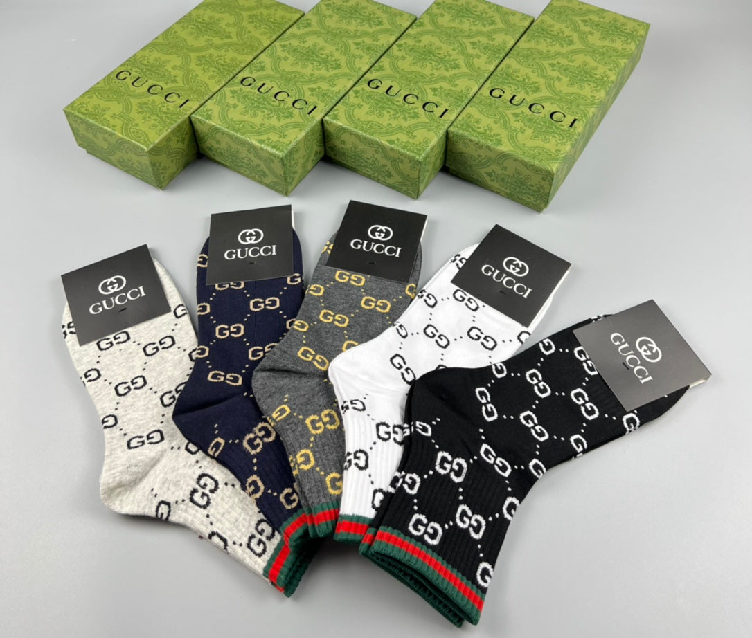 Gucci Cotton Short Socks - 5-Pair Pack