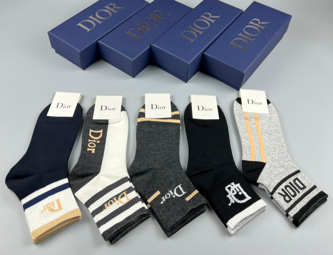 Dior Crew Socks - 5-Pair Pack