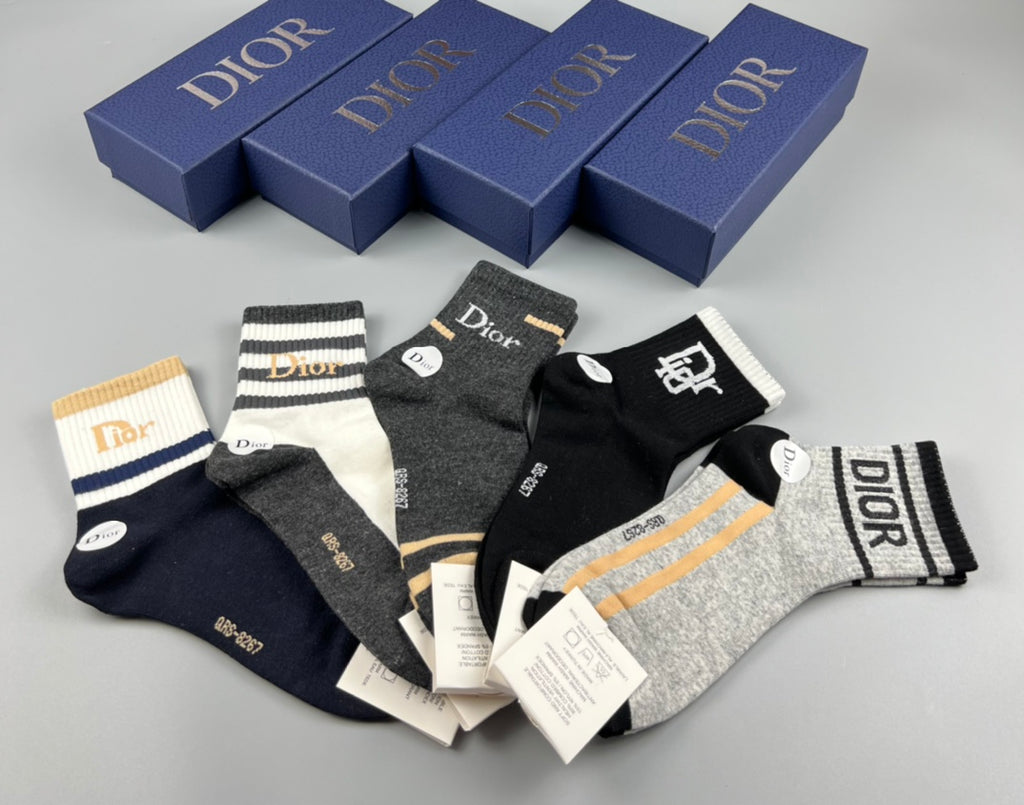 Dior Crew Socks - 5-Pair Pack