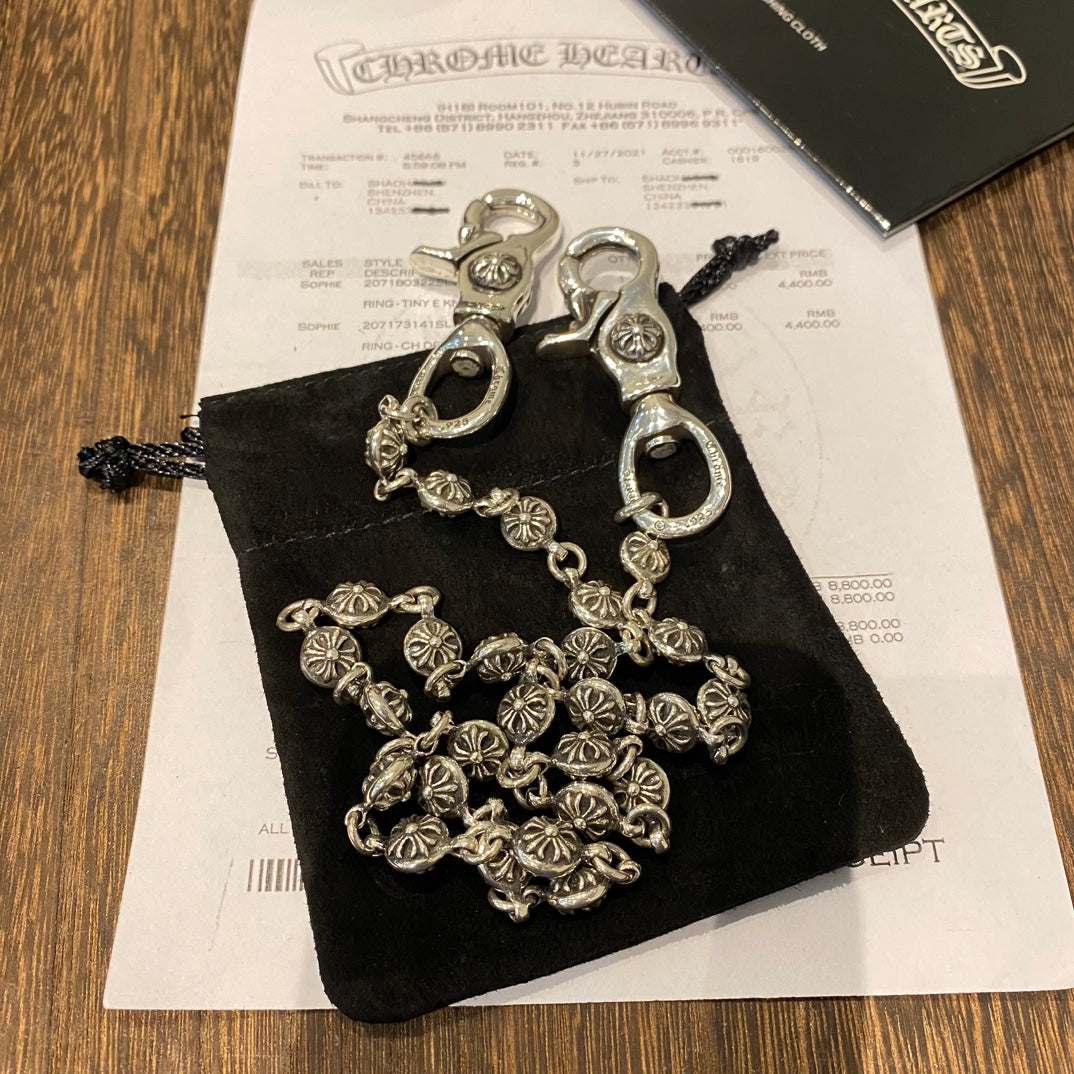 Floral Cross Multi-Use Chain Accessory – Design 05 front product view