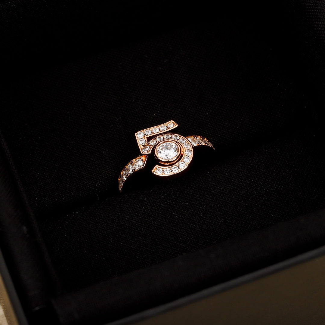 Signature Emblem Statement Ring in Polished Metal-Tone – Design 012 front product view