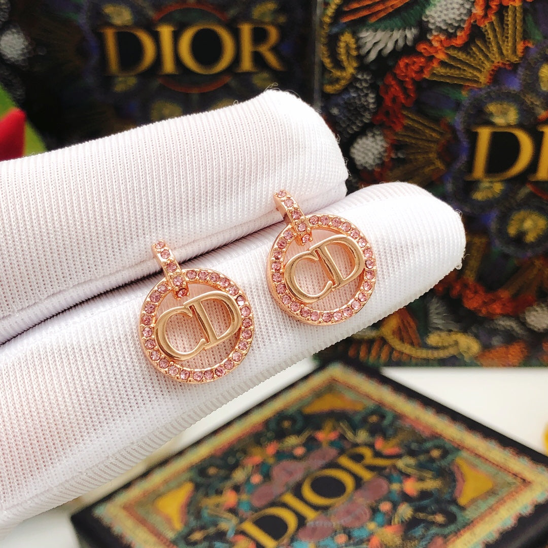 Floral Motif Pendant Necklace in Rose-Gold-Tone with Crystal-Style Accents – Design 002 main product view
