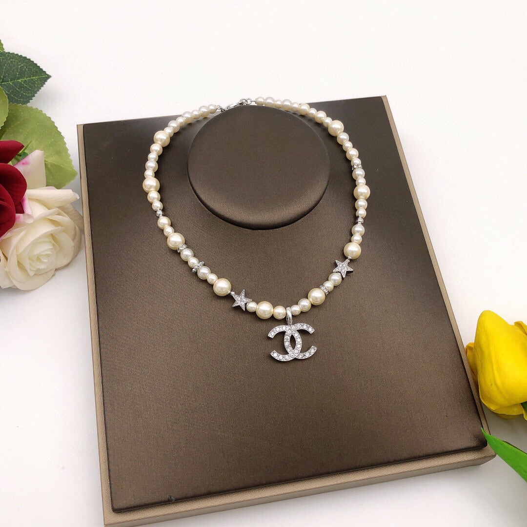 Star Pendant Necklace in Silver-Tone main product view