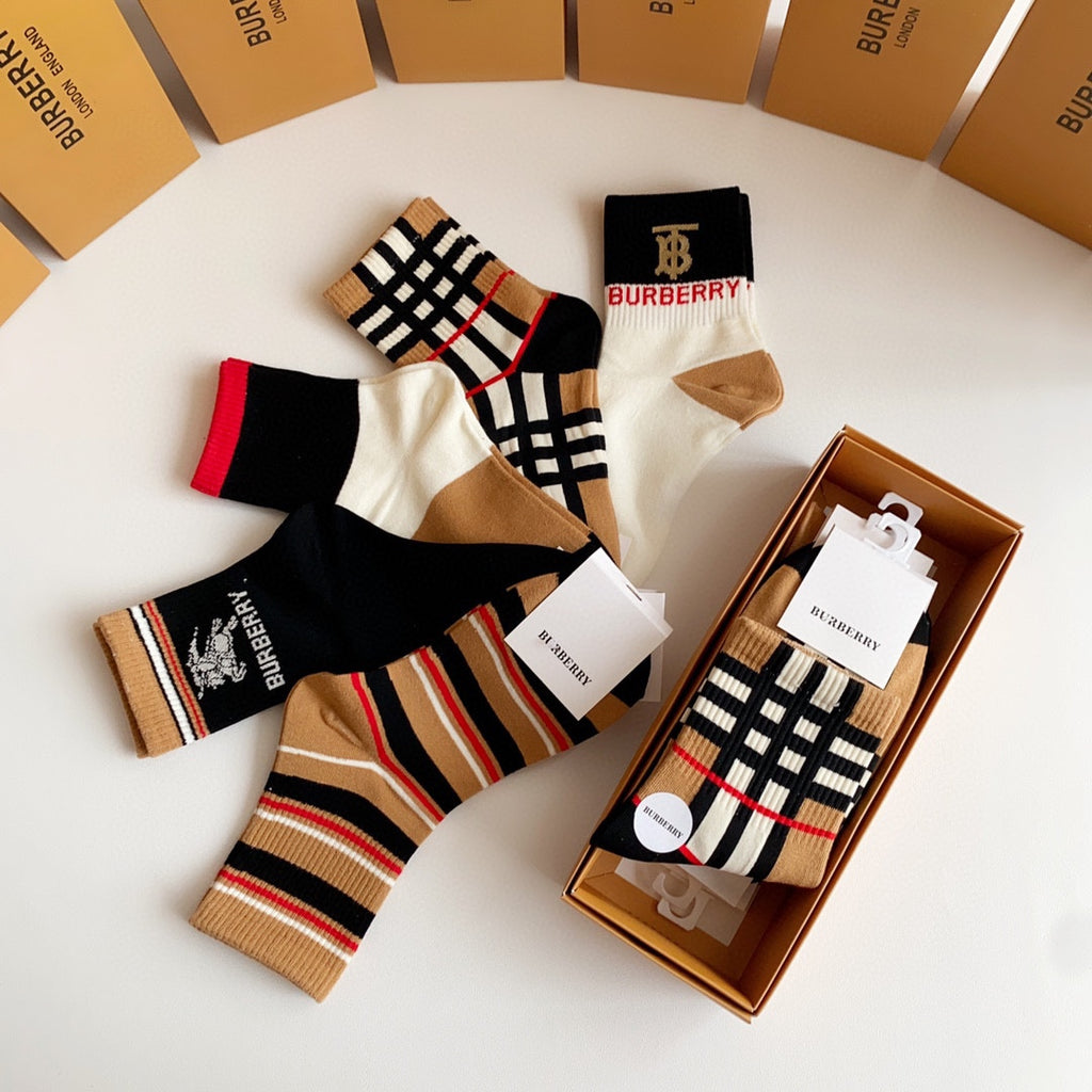 Burberry Crew Socks - 5-Pair Pack