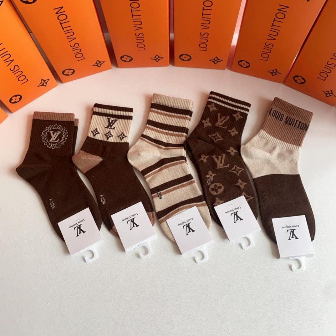 Louis Vuitton Crew Socks - 5-Pair Pack
