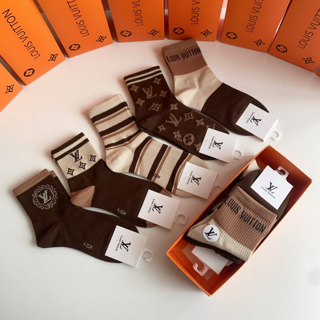 Louis Vuitton Crew Socks - 5-Pair Pack