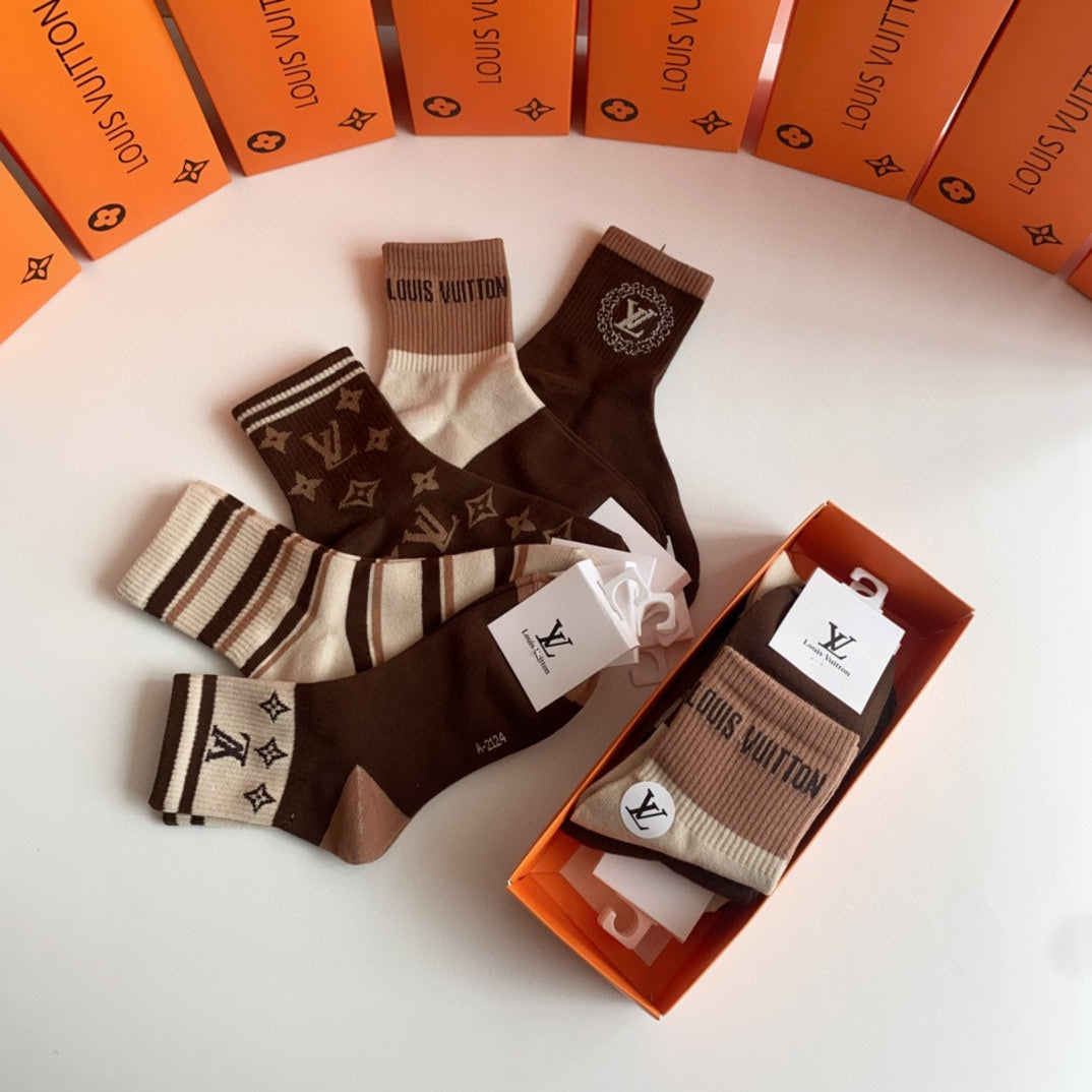 Louis Vuitton Crew Socks - 5-Pair Pack