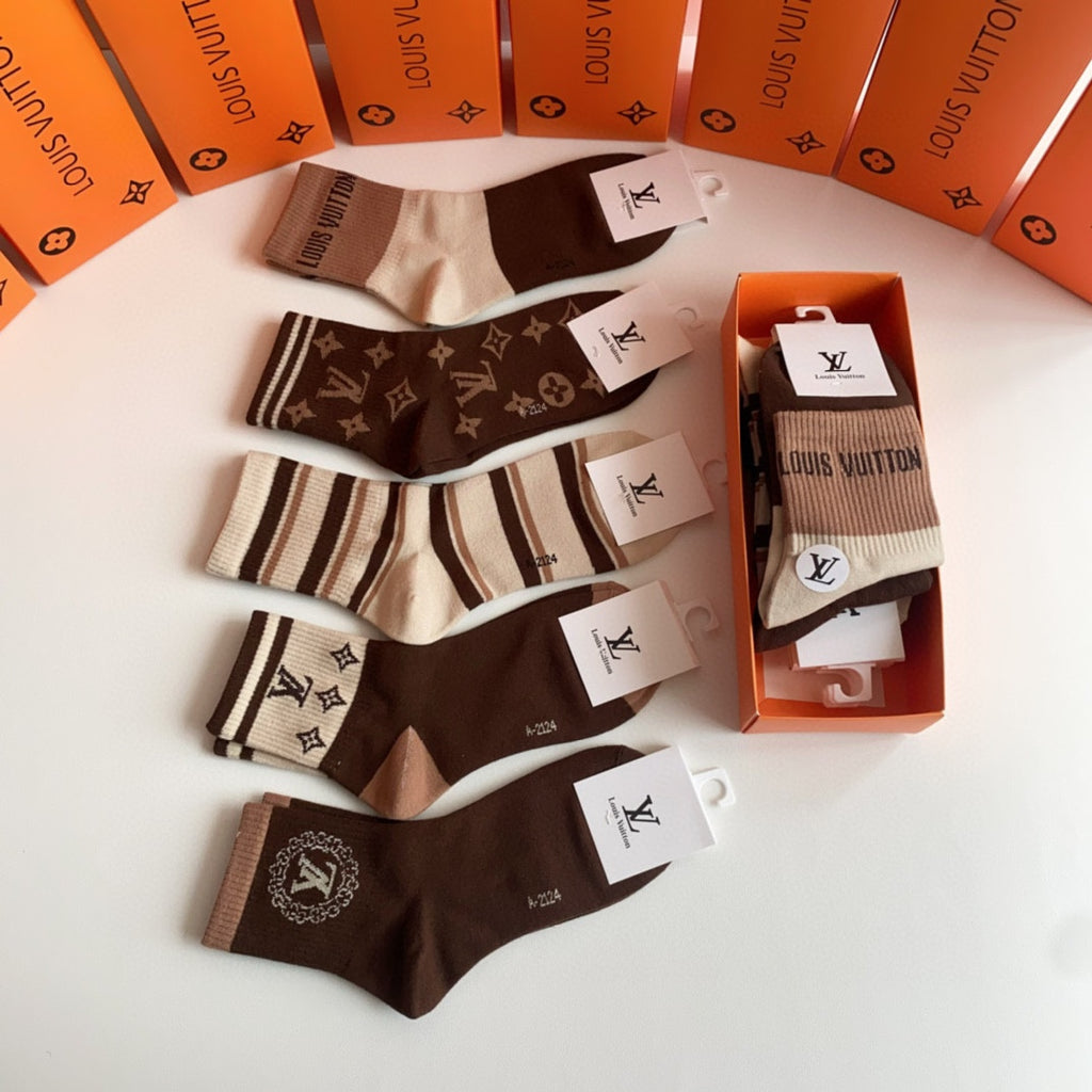 Louis Vuitton Crew Socks - 5-Pair Pack