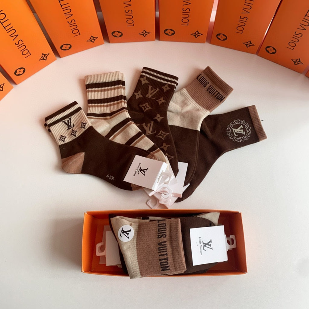 Louis Vuitton Crew Socks - 5-Pair Pack