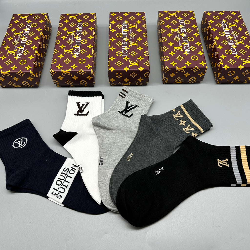 Louis Vuitton Cotton Socks - 5-Pair Pack