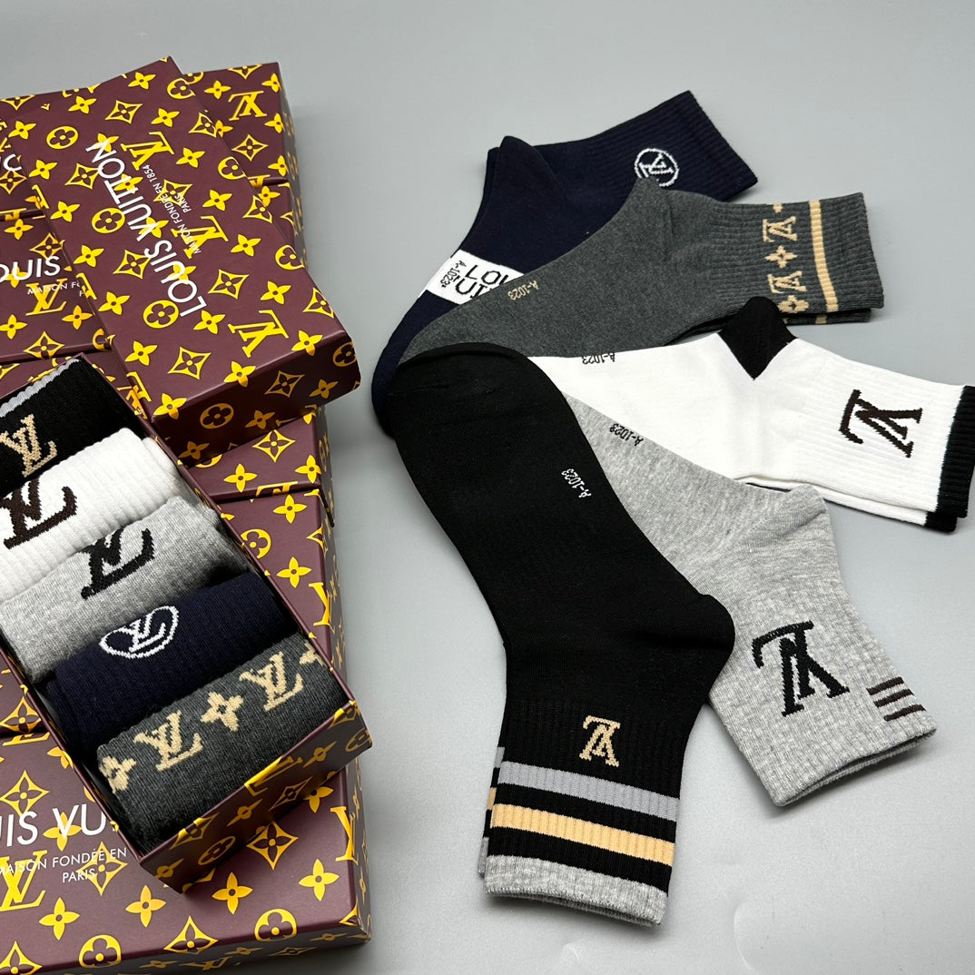 Louis Vuitton Cotton Socks - 5-Pair Pack