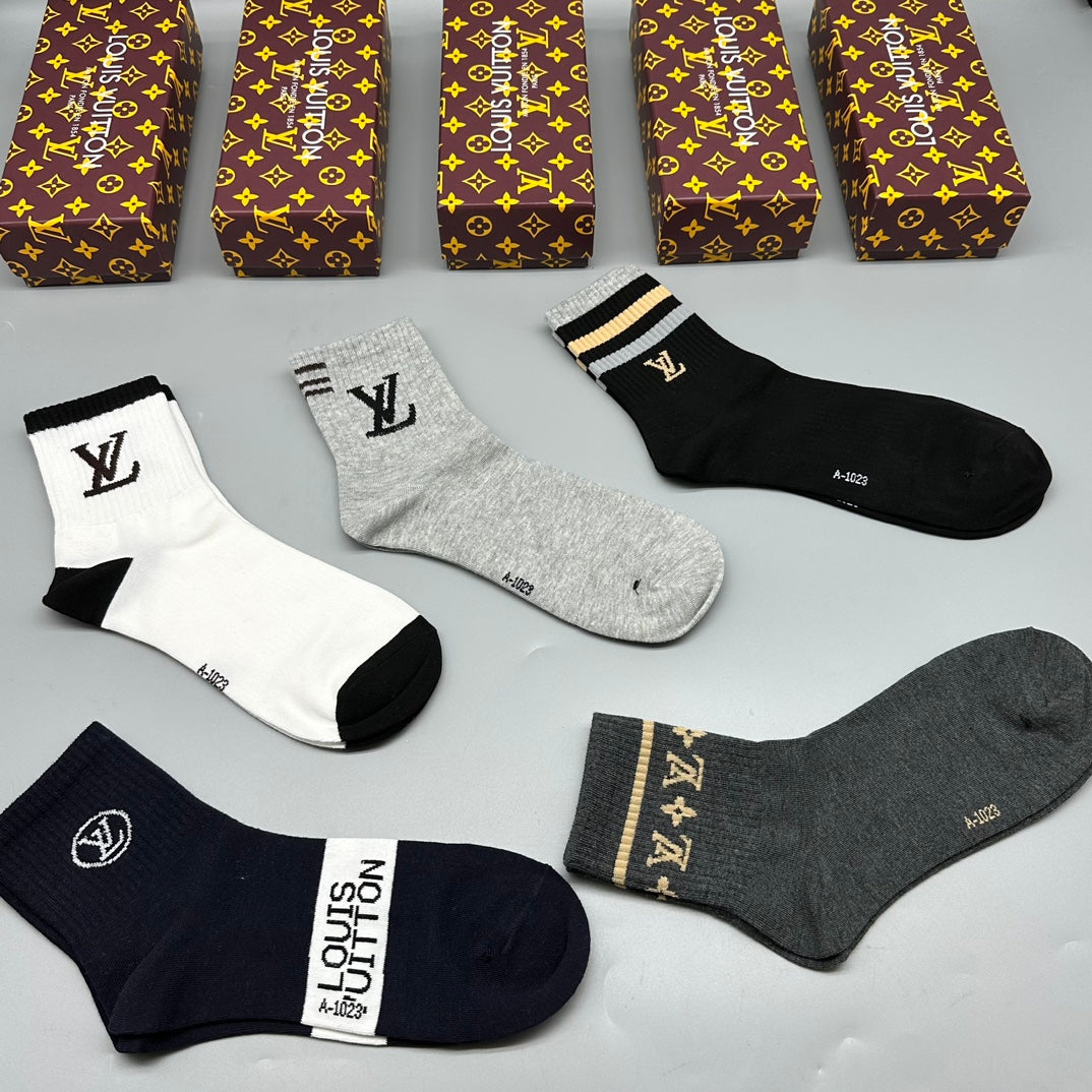 Louis Vuitton Cotton Socks - 5-Pair Pack