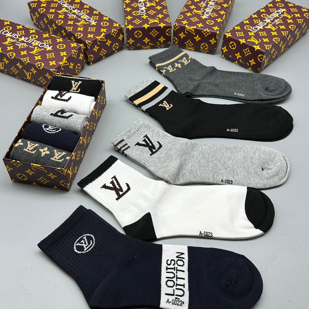 Louis Vuitton Cotton Socks - 5-Pair Pack