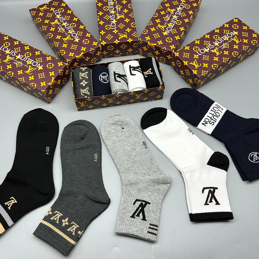Louis Vuitton Cotton Socks - 5-Pair Pack