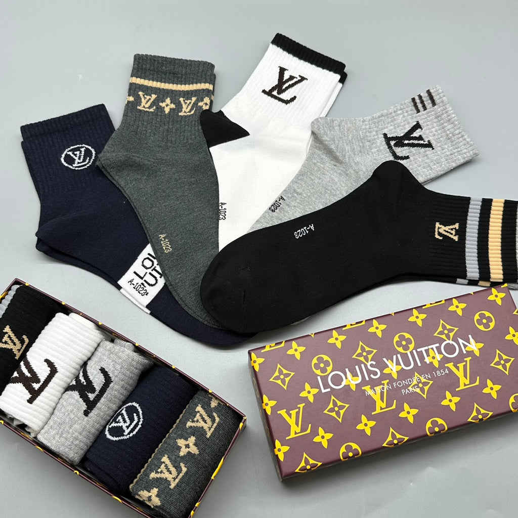 Louis Vuitton Cotton Socks - 5-Pair Pack