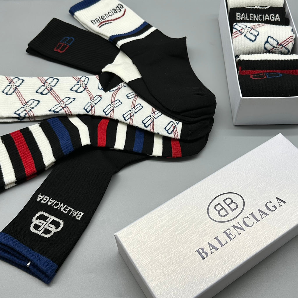 Balenciaga Crew Socks - 5-Pair Pack