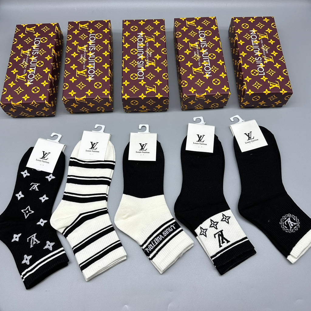 Versace Cotton Crew Socks - 5-Pair Pack