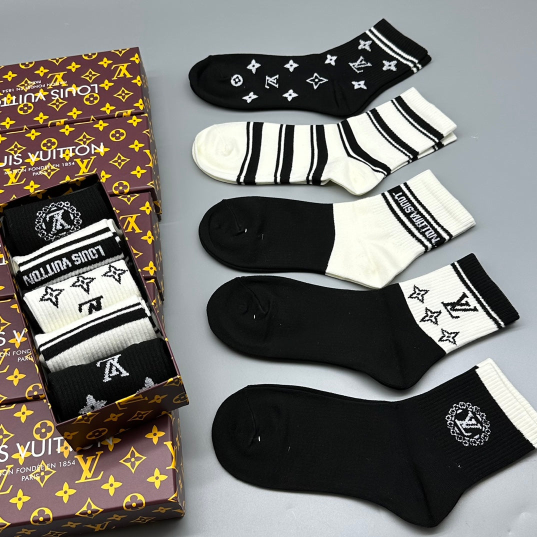Versace Cotton Crew Socks - 5-Pair Pack