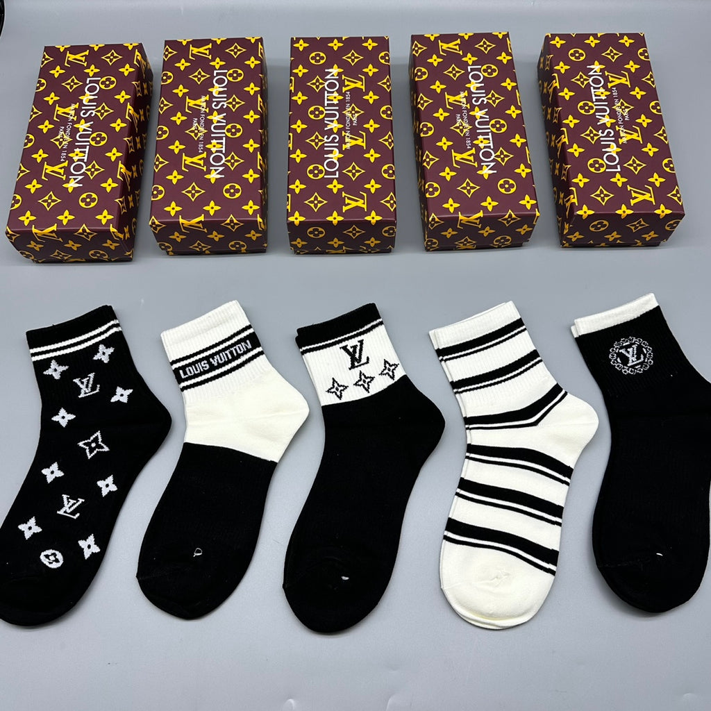 Versace Cotton Crew Socks - 5-Pair Pack