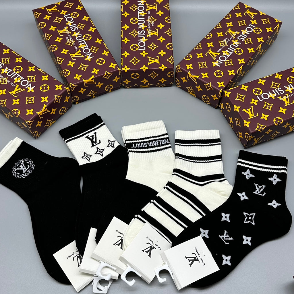 Versace Cotton Crew Socks - 5-Pair Pack
